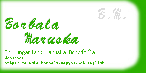 borbala maruska business card